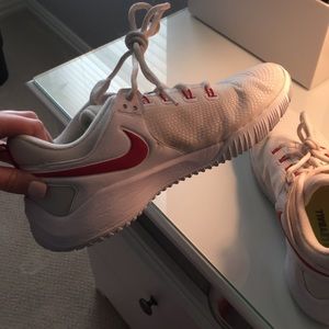 Worn Women’s Nike Hyperace volleyball shoe